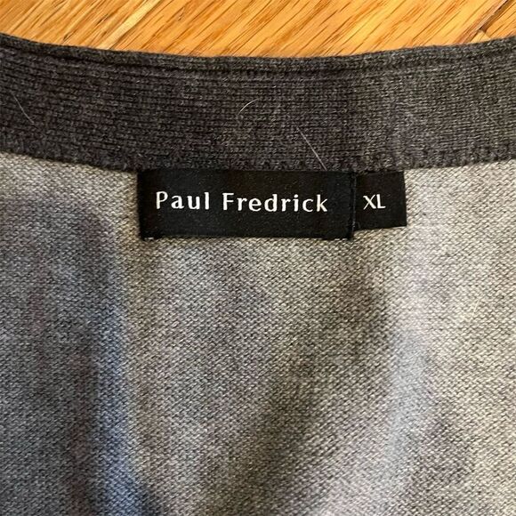 Paul Fredrick Men's Double Breasted Gray Vest XL Business Classic - Picture 2 of 5